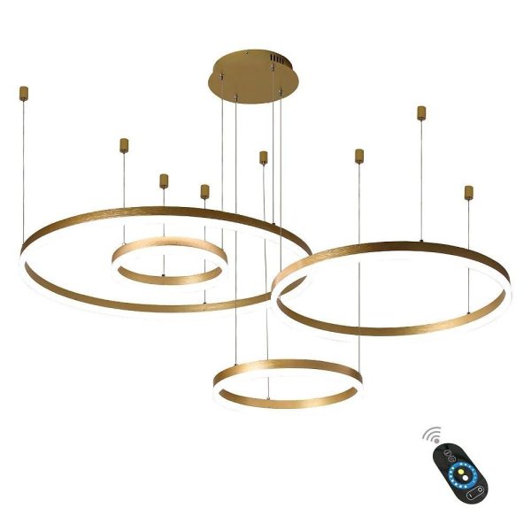 Circle Aluminum Large Chandeliers for High Ceilings Living Room Ceiling Lights - Image 7