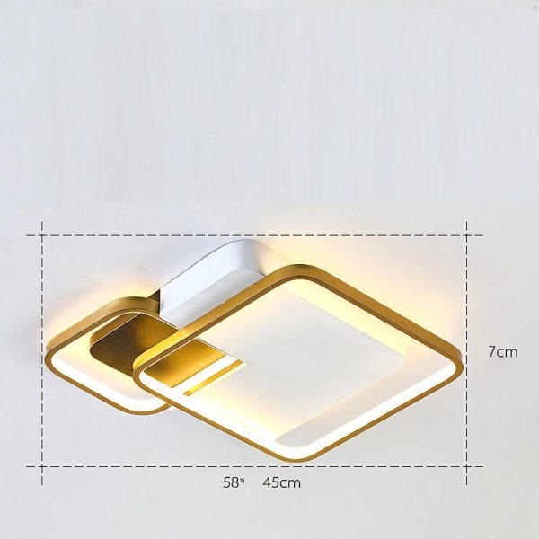Multiple Square Circular LED Nordic Flush Mount Lighting Ceiling Lights - Image 7
