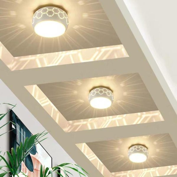 Globe Flush Mount Drum Light Hallway Entryway LED Ceiling Light - Image 5