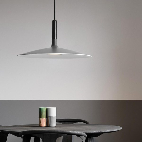 Flat Circular LED Nordic Pendant Lighting Hanging Ceiling Lights - Image 5