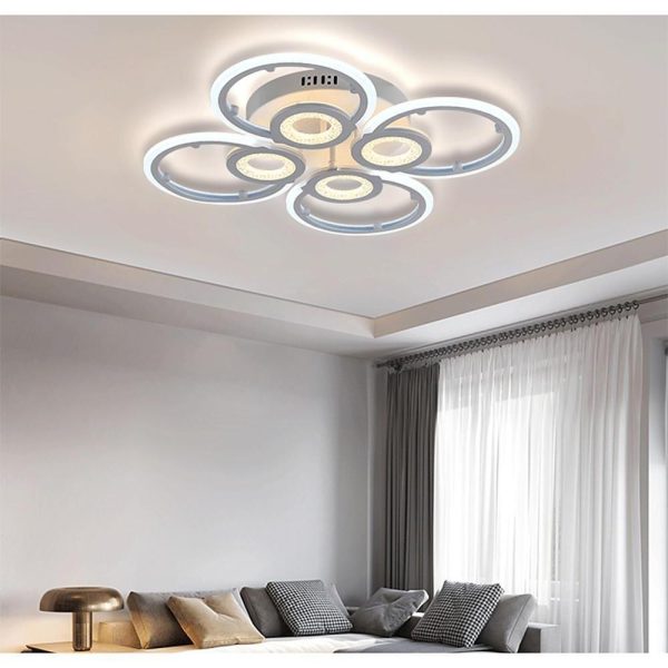 Ring Display Metal Geometric Style Design Flush Mount Lighting LED Bedroom Ceiling Lights - Image 5