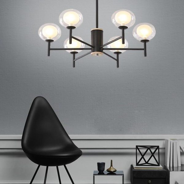 Nordic Sputnik Chandelier Industrial LED Bubble Chandelier 18 Bulbs - Image 3