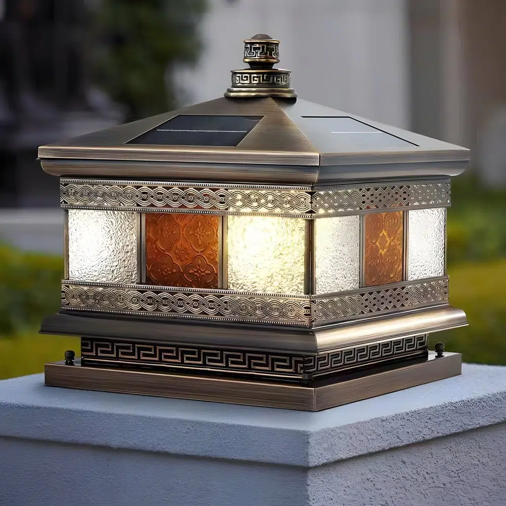 european-square-hardwiredsolar-copper-outdoor-column-light-with-glass-shade-bronze-127670.jpg European Square Hardwired/Solar Copper Outdoor Column Light with Glass Shade - Bronze - Image 1