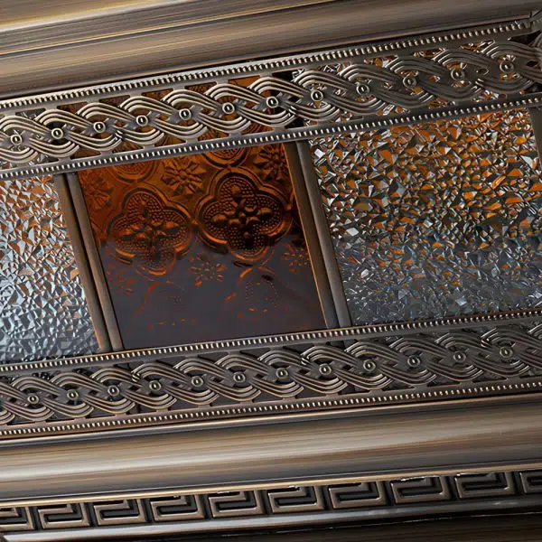 European Square Hardwired/Solar Copper Outdoor Column Light with Glass Shade - Bronze - Image 6