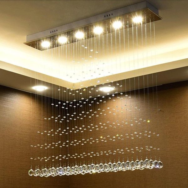 Crystal 5W LED Modern Flush Mount Lighting Chandelier Pendant Light - Image 2