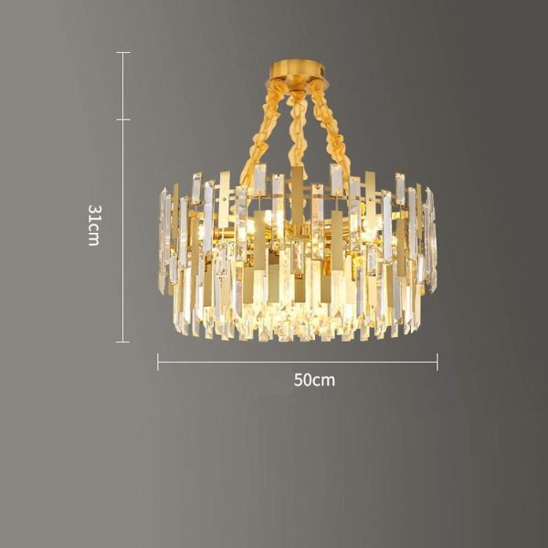 Queen Golden Crystal Chandelier - Modern Luxury, 9/12/17 Lights, Adjustable Height, 110-120V - Image 6