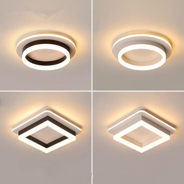 Metal Acrylic Square Design Flush Mount Lighting Modern LED Ceiling Light - Image 5