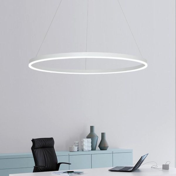 Geometric Slimline Circular Pendant Entry Light Dimmable Ceiling Light - Image 5