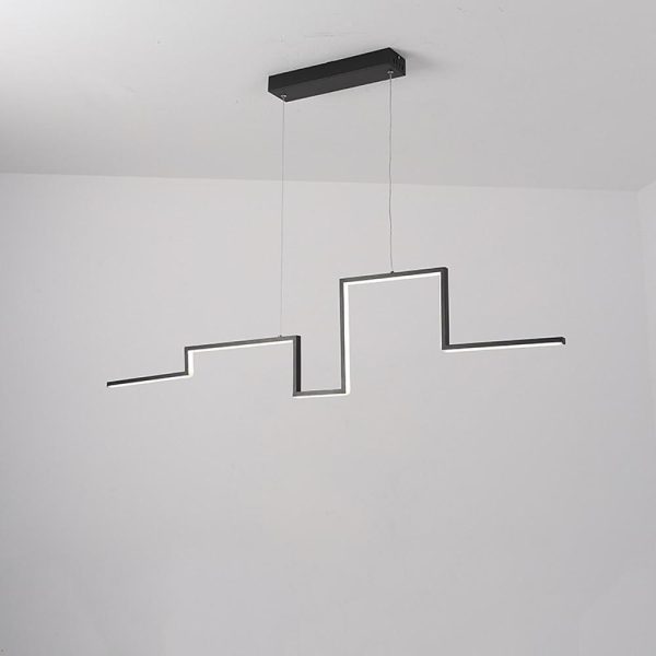 Modern Irregular Linear 1-light Metal PVC Island Hallway LED Pendant Lighting - Image 5