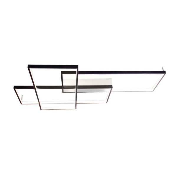 Overlapping Rectangles Aluminum Geometric Style Flush Mount Lighting LED Ceiling Light - Image 10