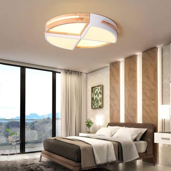 Geometric Quartered Circle Dimmable LED Modern Flush Mount Ceiling Lights - Image 2