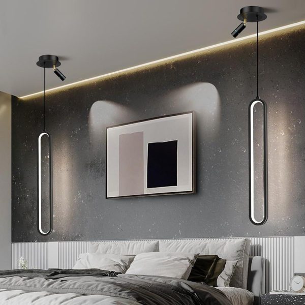 Elongated Modern Pendant Light Shades Metal Acrylic Pendant Lighting - Image 6