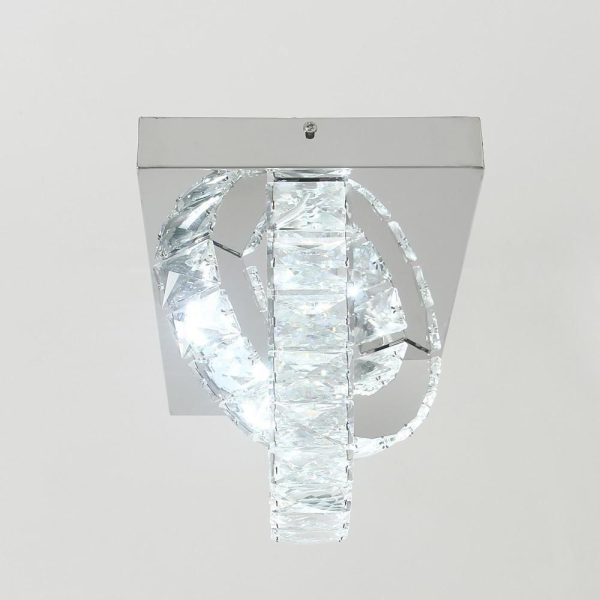 Circular Electroplated Metal Crystal Modern LED Ceiling Lights - Image 5