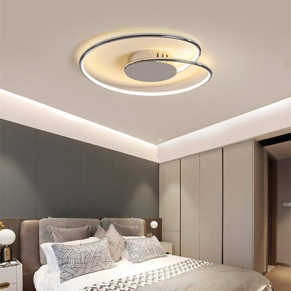 Unusual Flush Mount Ceiling Light Circular Metal Silica Gel LED Light - Image 3