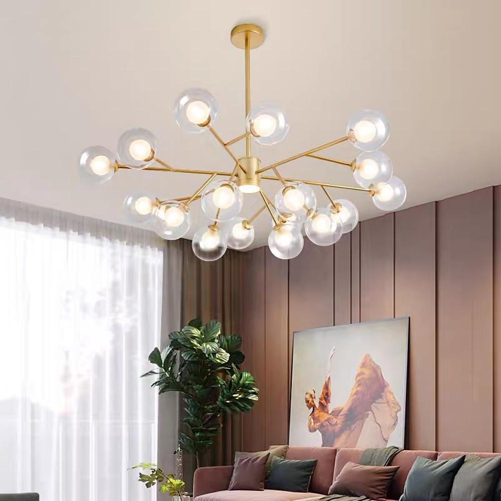 fxxdyz1604925963270-d758599c-8943-47fb-ac52-84326aa82ad3.jpg 9 Lights Glass LED Modern Chandeliers Ceiling Lights Pendant Light - Image 1