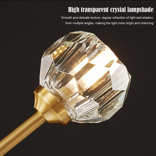 15-light LED Crystal Copper Modern Sputnik Chandelier Ceiling Lights - Image 10