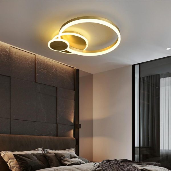 Overlapping Circles Flush Mount Ceiling Light Metal Artistic LED Light - Image 5