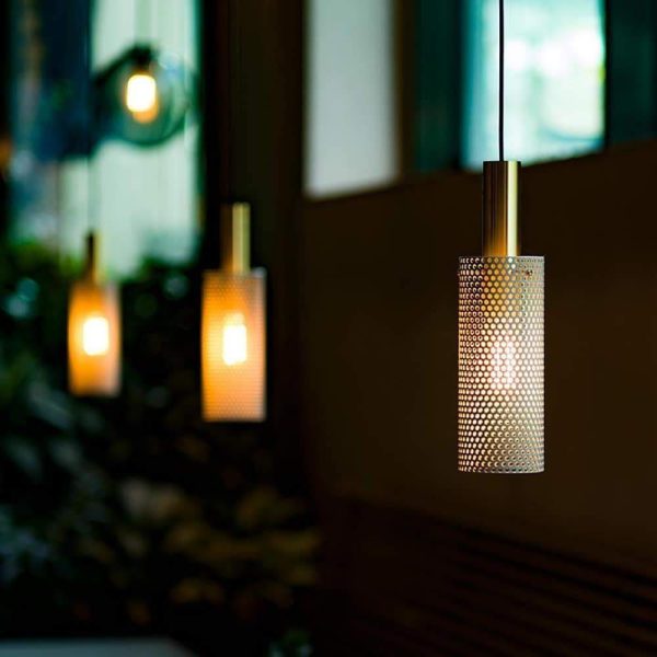 Cylinder Hanging Pendant Lights Metal Modern LED Bedroom Ceiling Lights - Image 6