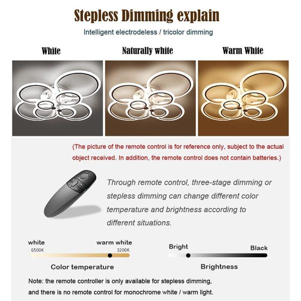 Circles Aluminum Acrylic Cluster Style Design Flush Mount Lighting LED Living Room Bedroom Ceiling Lights - Image 11