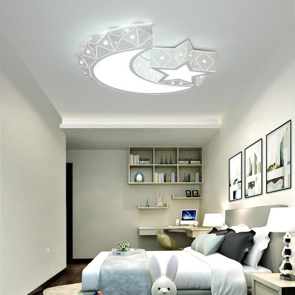 Moon Star Shaped LED Modern Ceiling Lights Flush Mount Lighting Hanging Lamp - Image 3