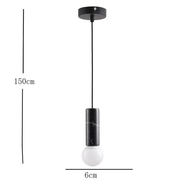 Elongated Cylindrical Metal Ceramic LED Modern Island Lights Pendant Lighting - Image 4
