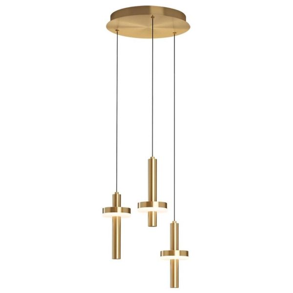 Circle Cylinder LED Gold Nordic Pendant Light Hanging Lamp Island Lights - Image 13