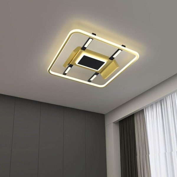 Square Metal Dimmable LED Modern Ceiling Lights Flush Mount Lighting - Image 2