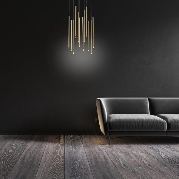 Linear Cluster Elongated Cylindrical LED Modern Pendant Light Chandelier - Image 4