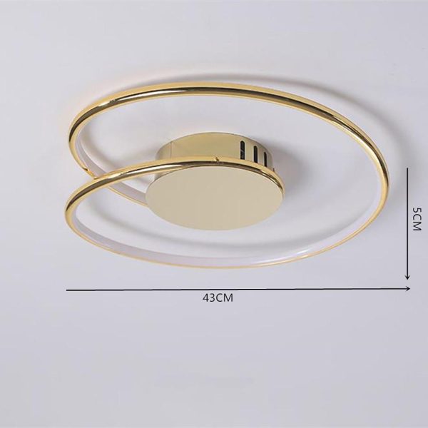 Unusual Flush Mount Ceiling Light Circular Metal Silica Gel LED Light - Image 6