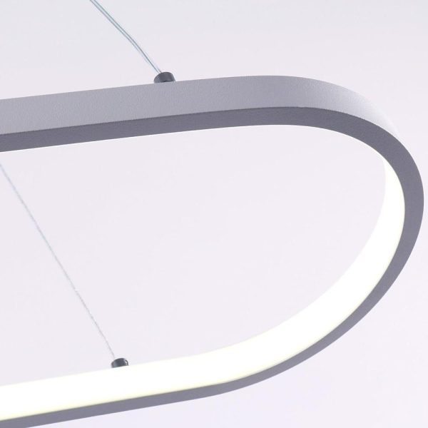 Rectangular Curves Dining Room Chandeliers Metal Modernist Pendant Lighting - Image 11