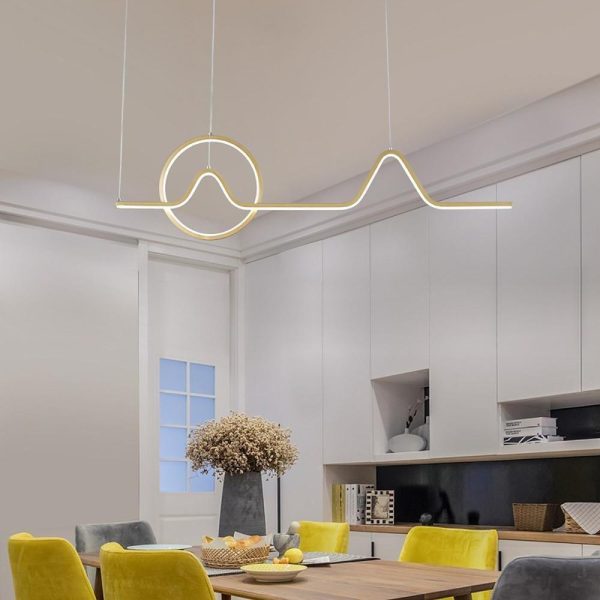 Minimalist Waves Circles Design Pendant Lighting Modern LED Kitchen Lighting Dining Room Lighting Ceiling Light - Image 3