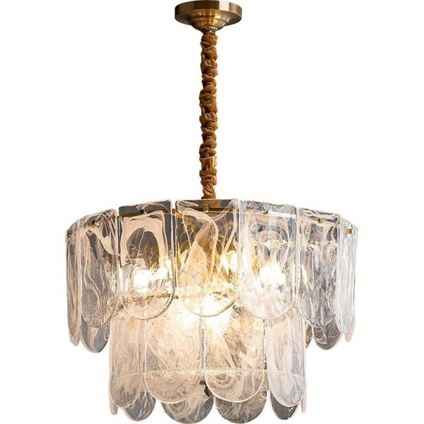 Traditional Classic Chandelier Light Metal Glass Ceiling Light - Image 8