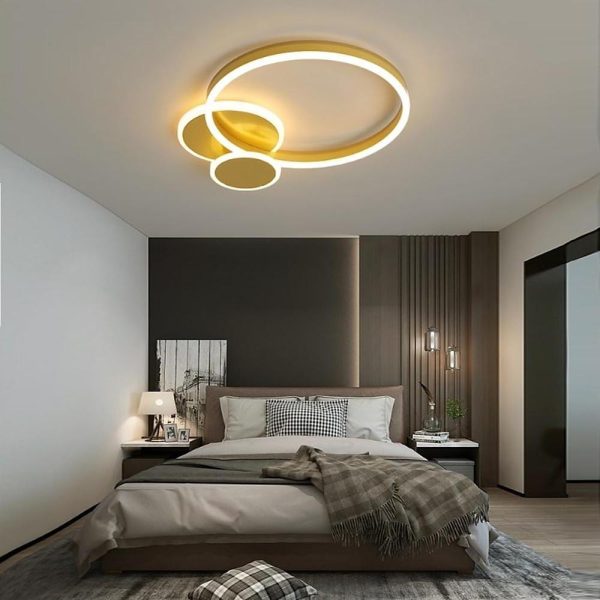 Overlapping Circles Flush Mount Ceiling Light Metal Artistic LED Light - Image 7