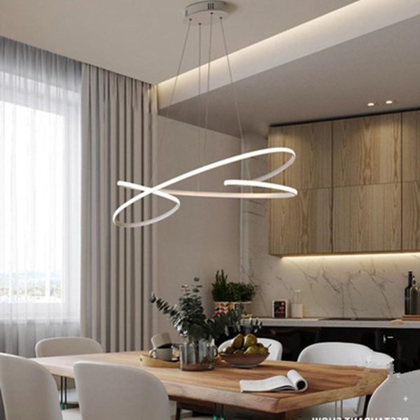Vintage LED Ribbon Twist Chandelier - Image 2