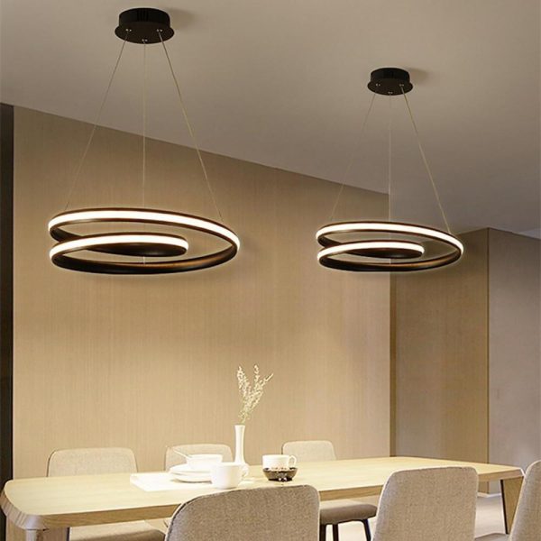 Circular Aluminum Chandelier Light Kitchen Dining Room Lighting Ceiling Light - Image 4