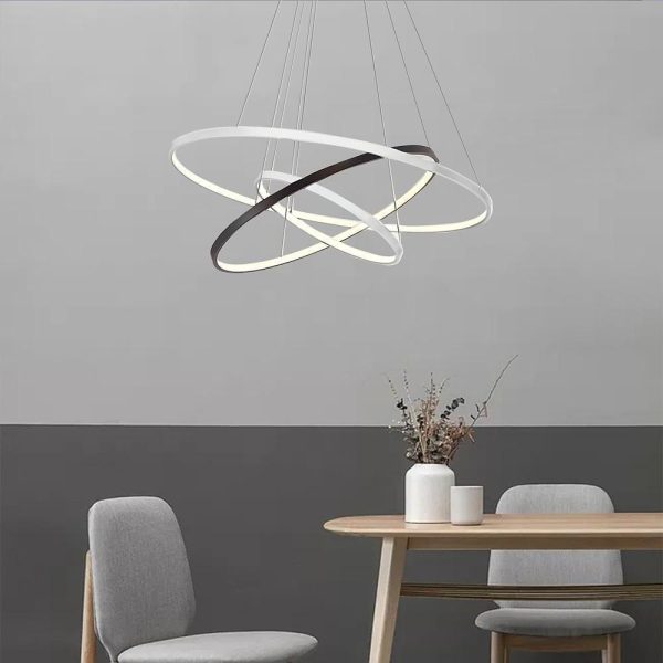 Adjustable Circles LED Dimmable with Remote Modern Chandeliers Pendant Light - Image 6
