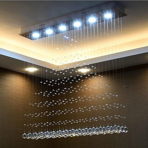 Crystal 5W LED Modern Flush Mount Lighting Chandelier Pendant Light - Image 4