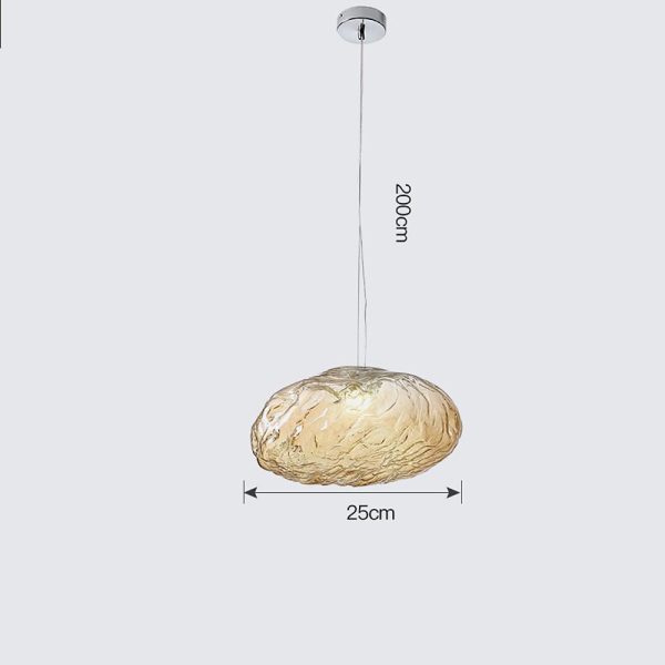 Distressed Metal Smoked Glass Pendant Light Globe Pendant Lighting - Image 5