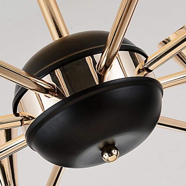 8-light LED Electroplated Metal Nordic Chandeliers Ceiling Lights Fixture - Image 9