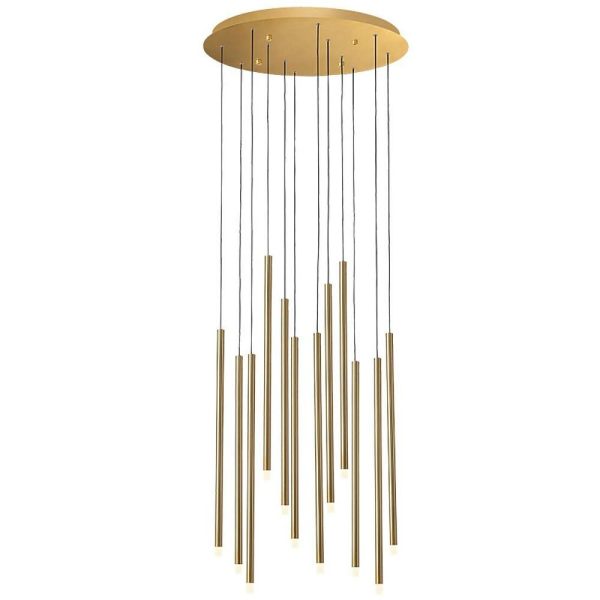 Linear Cluster Elongated Cylindrical LED Modern Pendant Light Chandelier - Image 6