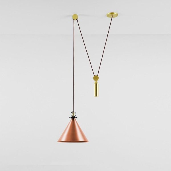 Electroplated metal Conical Adjustable Linear LED Modern Pendant Lighting - Image 4