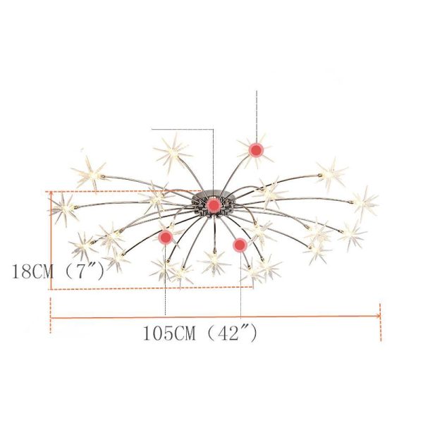 7'' Galaxy Inspired Modern Mini-Style Metal Chrome Chandelier With 10 LED Lights - Image 3
