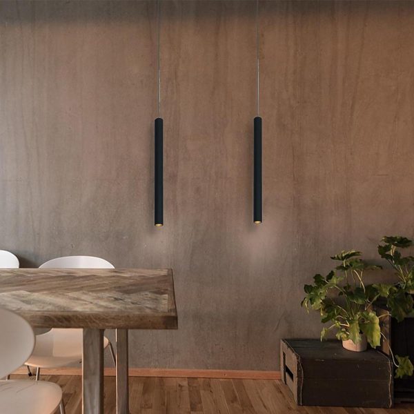 Mini Elongated Cylinder LED Contemporary Pendant Light Island Lights - Image 3