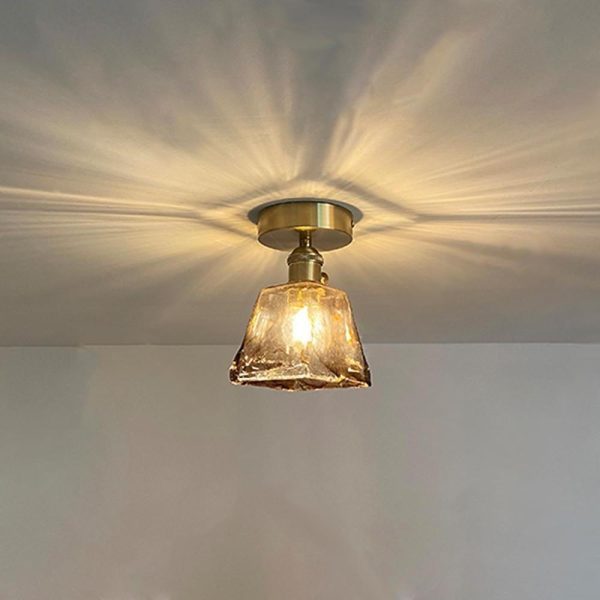 Creative Glass Lantern LED Electroplated Modern Pendant Light Ceiling Lights - Image 2