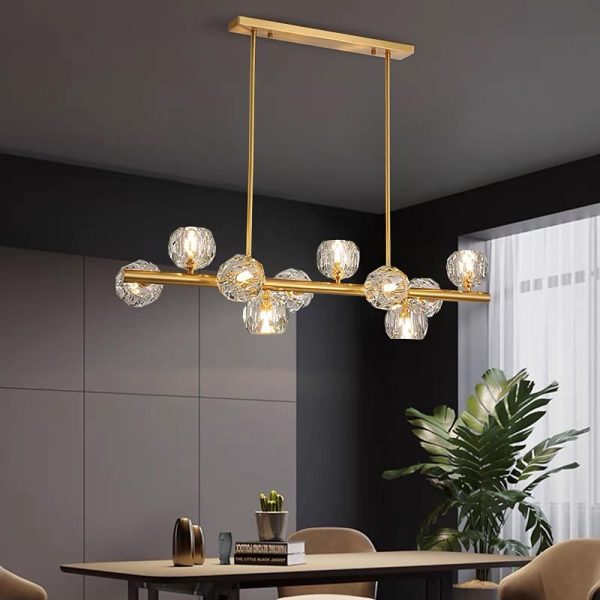 Metal Crystal Flush Mount Ceiling Light Globe Cluster LED Light - Image 9