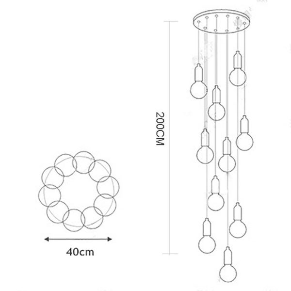 Acrylic Bubble Globe LED Modern Pendant Light Hanging Lamp Island Lights - Image 14