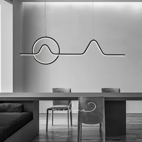 Minimalist Waves Circles Design Pendant Lighting Modern LED Kitchen Lighting Dining Room Lighting Ceiling Light - Image 4