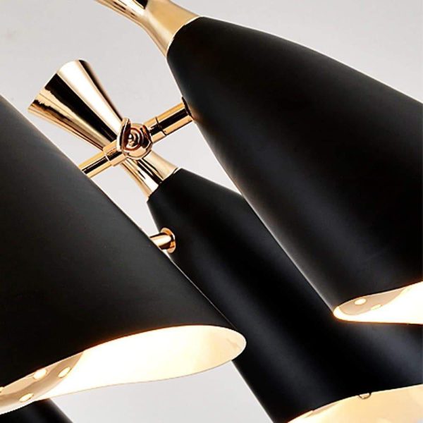 8-light LED Electroplated Metal Nordic Chandeliers Ceiling Lights Fixture - Image 8