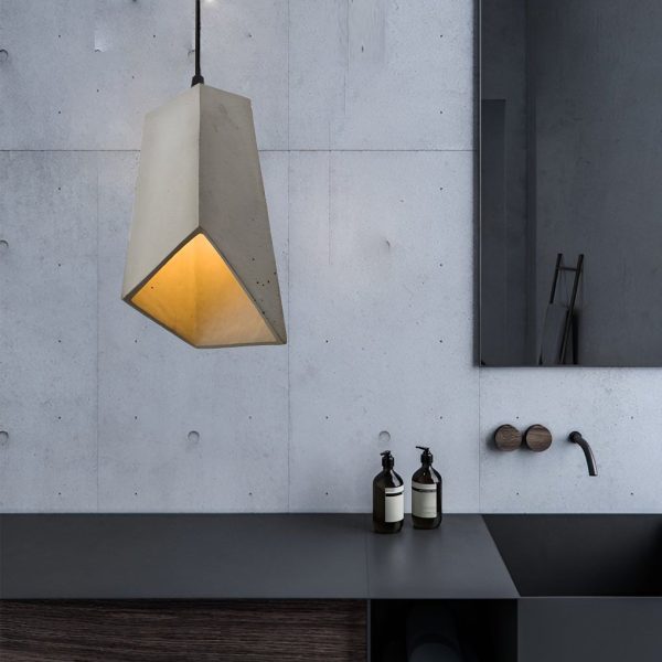 Industrial Style Cement Pendant Light Hanging Lamp Farmhouse Chandelier - Image 2
