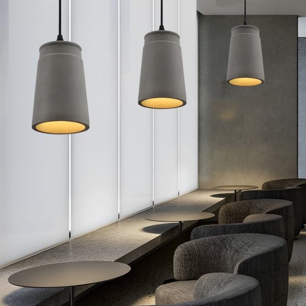 Industrial Style Cement Pendant Light Hanging Lamp Farmhouse Chandelier - Image 5